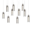 Hubbardton Forge 2022 Bronze Clear Glass (ZM) Long Exos Glass 10-Light Pendant