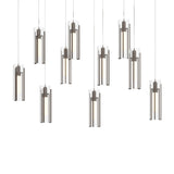 Hubbardton Forge 2022 Bronze Clear Glass (ZM) Long Exos Glass 10-Light Pendant