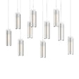 Hubbardton Forge 2022 Dark Smoke Opal Glass (GG) Long Exos Glass 10-Light Pendant