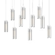Hubbardton Forge 2022 Black Opal Glass (GG) Long Exos Glass 10-Light Pendant