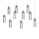 Hubbardton Forge 2022 Oil Rubbed Bronze Clear Glass (ZM) Long Exos Glass 10-Light Pendant