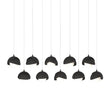 Hubbardton Forge 2022 Black Black Opal Glass (GG) Long Brooklyn 10-Light Double Shade Pendant