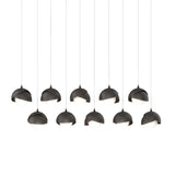 Hubbardton Forge 2022 Oil Rubbed Bronze Oil Rubbed Bronze Opal Glass (GG) Long Brooklyn 10-Light Double Shade Pendant