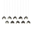 Hubbardton Forge 2022 Oil Rubbed Bronze Sterling Opal Glass (GG) Long Brooklyn 10-Light Double Shade Pendant