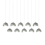 Hubbardton Forge 2022 Vintage Platinum Vintage Platinum Opal Glass (GG) Long Brooklyn 10-Light Double Shade Pendant