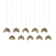 Hubbardton Forge 2022 Soft Gold Soft Gold Opal Glass (GG) Long Brooklyn 10-Light Double Shade Pendant