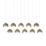 Hubbardton Forge 2022 Soft Gold Soft Gold Opal Glass (GG) Long Brooklyn 10-Light Double Shade Pendant