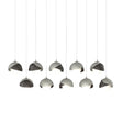 Hubbardton Forge 2022 Sterling Oil Rubbed Bronze Opal Glass (GG) Long Brooklyn 10-Light Double Shade Pendant