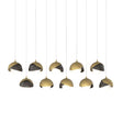 Hubbardton Forge 2022 Modern Brass Oil Rubbed Bronze Opal Glass (GG) Long Brooklyn 10-Light Double Shade Pendant