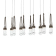 Hubbardton Forge 2022 Bronze Clear Glass (ZM) Long Link 10-Light Clear Glass Pendant
