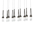 Hubbardton Forge 2022 Oil Rubbed Bronze Clear Glass (ZM) Long Link 10-Light Clear Glass Pendant