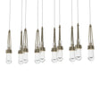 Hubbardton Forge 2022 Soft Gold Clear Glass (ZM) Long Link 10-Light Clear Glass Pendant