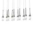 Hubbardton Forge 2022 Sterling Clear Glass (ZM) Long Link 10-Light Clear Glass Pendant