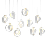 Hubbardton Forge 2023 White Opal Glass (GG) Long Riza 10-Light Pendant