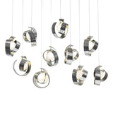 Hubbardton Forge 2023 Sterling Opal Glass (GG) Long Riza 10-Light Pendant