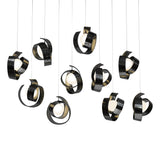 Hubbardton Forge 2023 Ink Opal Glass (GG) Long Riza 10-Light Pendant