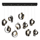 Hubbardton Forge 2023 Oil Rubbed Bronze Opal Glass (GG) Standard Riza 10-Light Pendant