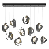Hubbardton Forge 2023 Natural Iron Opal Glass (GG) Standard Riza 10-Light Pendant