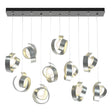 Hubbardton Forge 2023 Vintage Platinum Opal Glass (GG) Standard Riza 10-Light Pendant