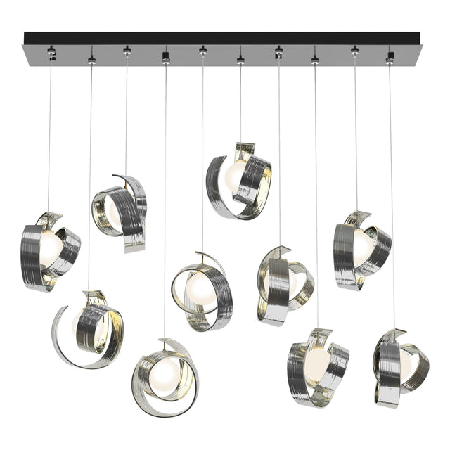 Hubbardton Forge 2023 Sterling Opal Glass (GG) Standard Riza 10-Light Pendant