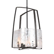Hubbardton Forge 2021 Dark Smoke White Swirl Glass (YR) Multi Arc Pendant