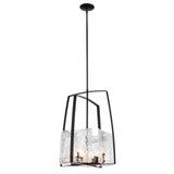 Hubbardton Forge 2021 Black White Swirl Glass (YR) Multi Arc Pendant