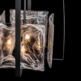 Hubbardton Forge 2021 Black White Swirl Glass (YR) Multi Arc Pendant