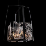 Hubbardton Forge 2021 Black White Swirl Glass (YR) Multi Arc Pendant