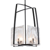 Hubbardton Forge 2021 Black White Swirl Glass (YR) Multi Arc Pendant