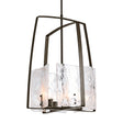 Hubbardton Forge 2021 Oil Rubbed Bronze White Swirl Glass (YR) Multi Arc Pendant