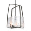 Hubbardton Forge 2021 Natural Iron White Swirl Glass (YR) Multi Arc Pendant