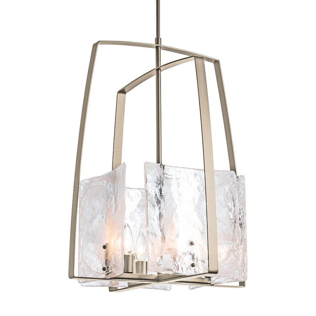 Hubbardton Forge 2021 Soft Gold White Swirl Glass (YR) Multi Arc Pendant