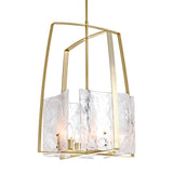 Hubbardton Forge 2021 Modern Brass White Swirl Glass (YR) Multi Arc Pendant