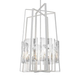 Hubbardton Forge 2023 White White Swirl Glass (YR) Multi Arc 8-Light Tall Pendant