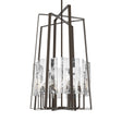 Hubbardton Forge 2023 Bronze White Swirl Glass (YR) Multi Arc 8-Light Tall Pendant