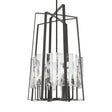 Hubbardton Forge 2023 Dark Smoke White Swirl Glass (YR) Multi Arc 8-Light Tall Pendant