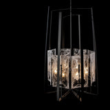 Hubbardton Forge 2023 Black White Swirl Glass (YR) Multi Arc 8-Light Tall Pendant