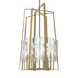 Hubbardton Forge 2023 Modern Brass White Swirl Glass (YR) Multi Arc 8-Light Tall Pendant