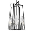 Hubbardton Forge 2023 Ink White Swirl Glass (YR) Multi Arc 8-Light Tall Pendant