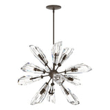 Hubbardton Forge 2023 Bronze Crystal Multi Luma 12-Light Starburst Pendant