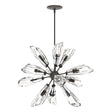 Hubbardton Forge 2023 Dark Smoke Crystal Multi Luma 12-Light Starburst Pendant