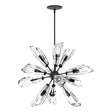 Hubbardton Forge 2023 Black Crystal Multi Luma 12-Light Starburst Pendant