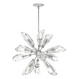Hubbardton Forge 2023 Vintage Platinum Crystal Multi Luma 12-Light Starburst Pendant