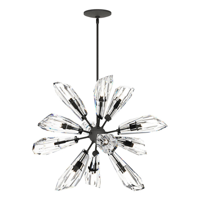 Hubbardton Forge 2023 Natural Iron Crystal Multi Luma 12-Light Starburst Pendant