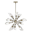 Hubbardton Forge 2023 Soft Gold Crystal Multi Luma 12-Light Starburst Pendant
