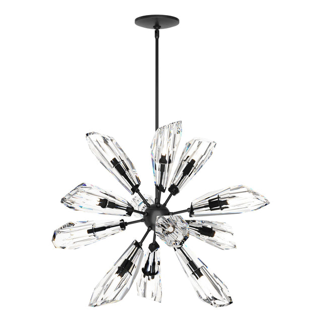 Hubbardton Forge 2023 Ink Crystal Multi Luma 12-Light Starburst Pendant