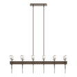 Hubbardton Forge 2023 Bronze Cast Glass (YC) Multi Echo 12-Light Linear Pendant