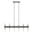 Hubbardton Forge 2023 Dark Smoke Cast Glass (YC) Multi Echo 12-Light Linear Pendant