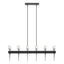 Hubbardton Forge 2023 Black Cast Glass (YC) Multi Echo 12-Light Linear Pendant