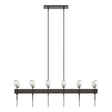 Hubbardton Forge 2023 Oil Rubbed Bronze Cast Glass (YC) Multi Echo 12-Light Linear Pendant